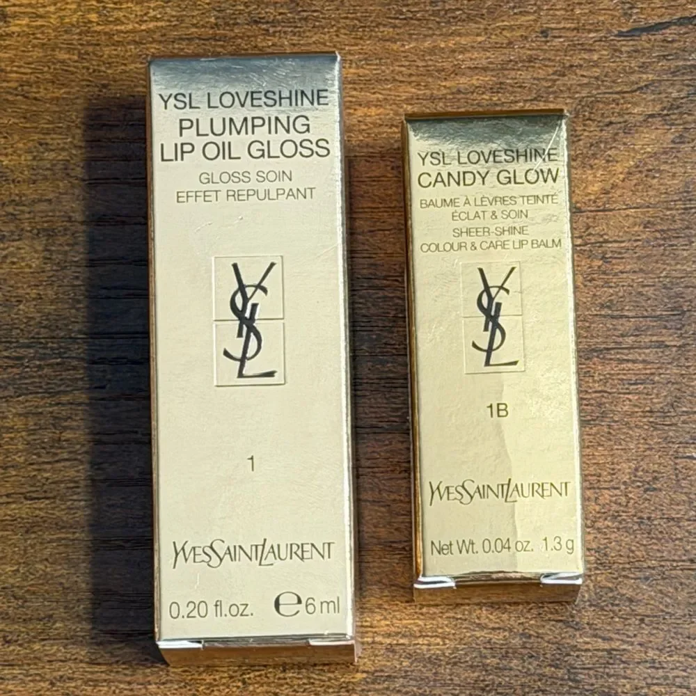 YSL Loveshine Lip Oil & Mini Candy Glow Balm Duo NEW with boxes